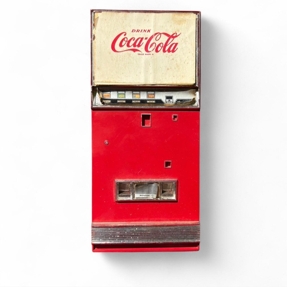 Coca-Cola Vending Machine in Red and Cream
